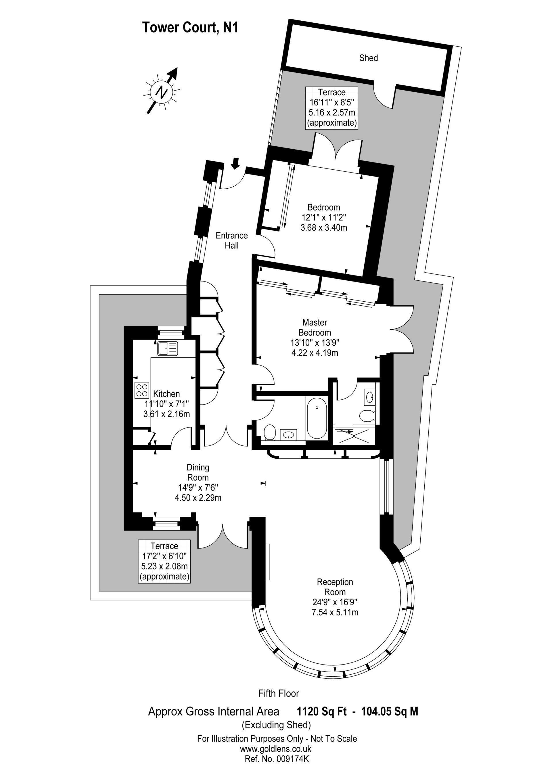 black and white floor plan of a property created in London by Gold Lens Photography Ltd.
