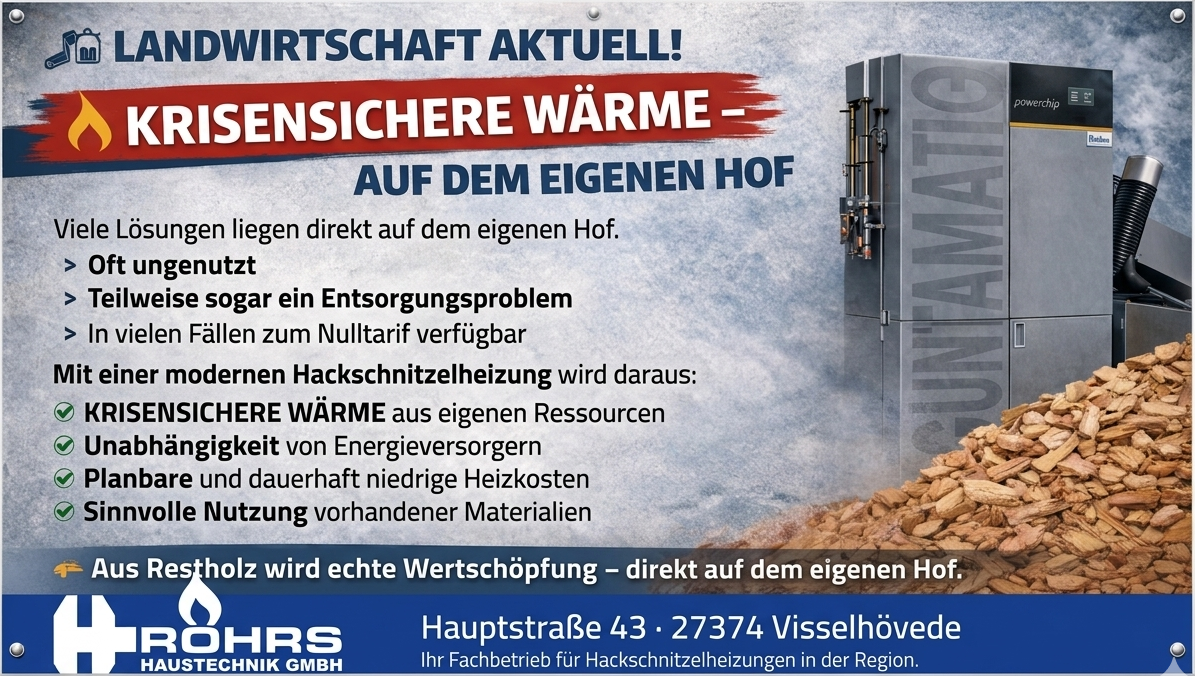 Landwirtschaft Kriesensicher heizen