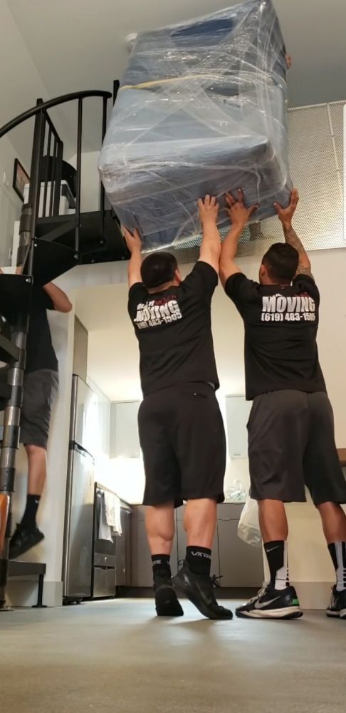 Moving company at work