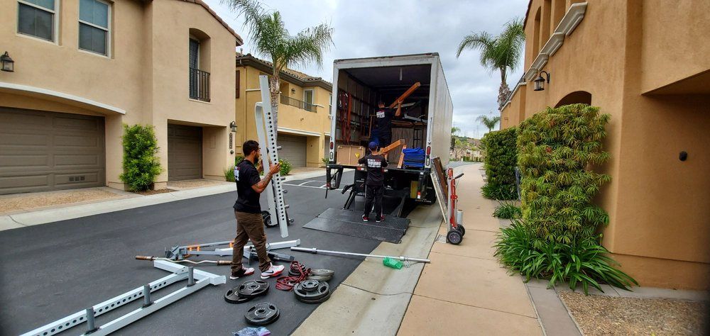 Moving truck with movers