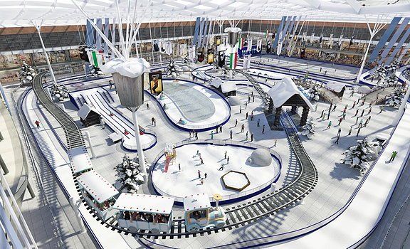 Ice City Concept Drawing Ice City theme park attraction