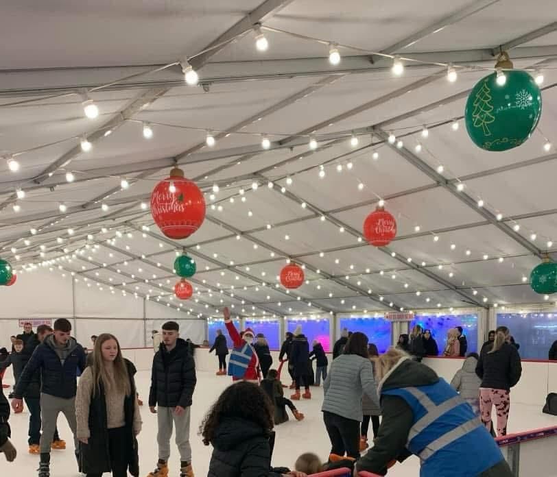 Ice rink in a huge shopping centre