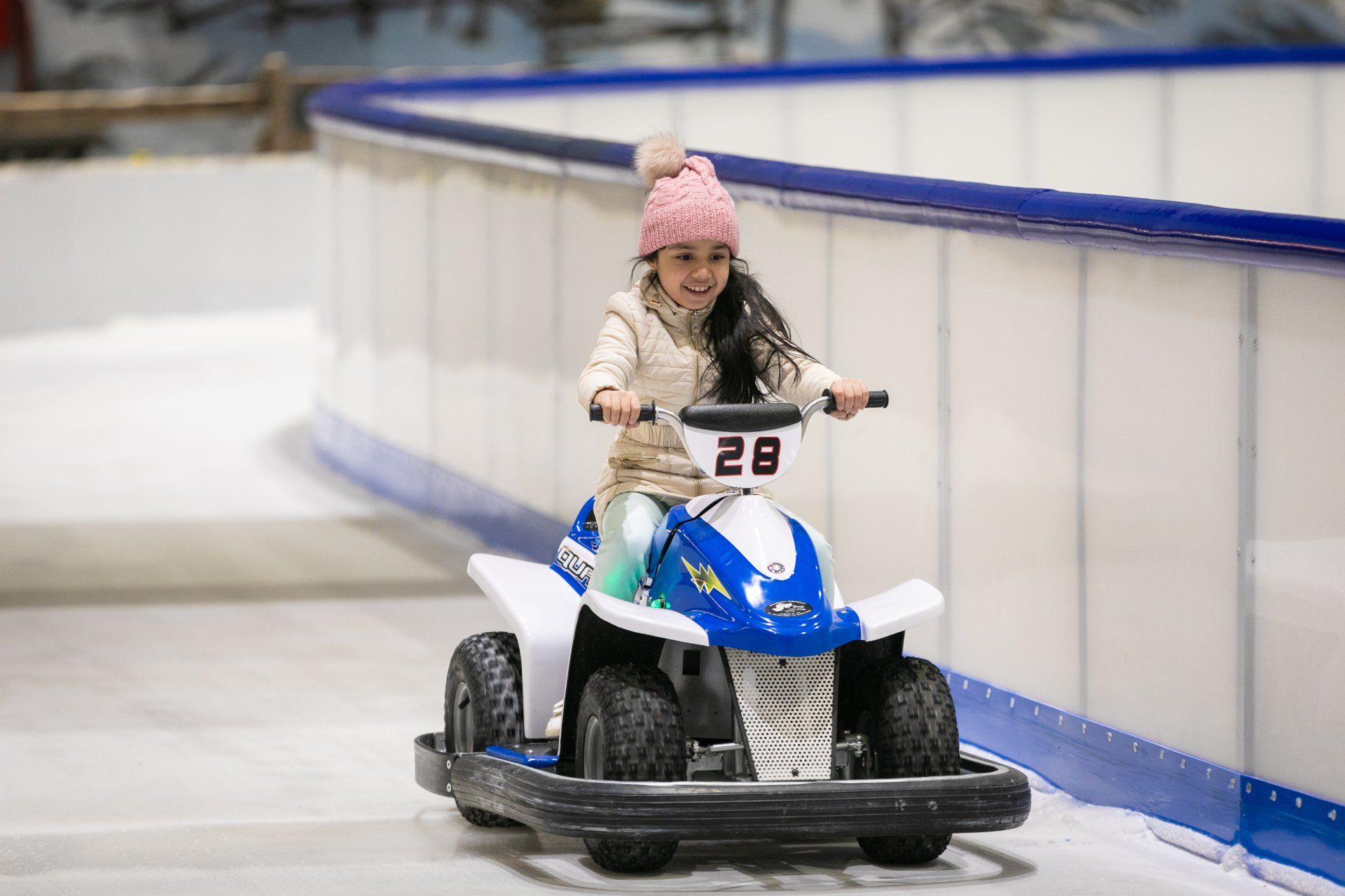 Mini ice bikes with rider