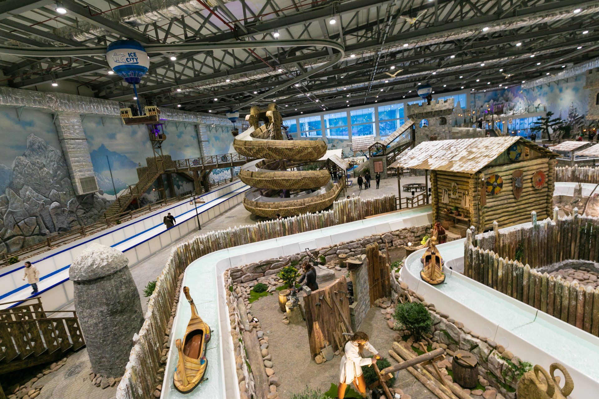 Full view of Corkscrew ice ride