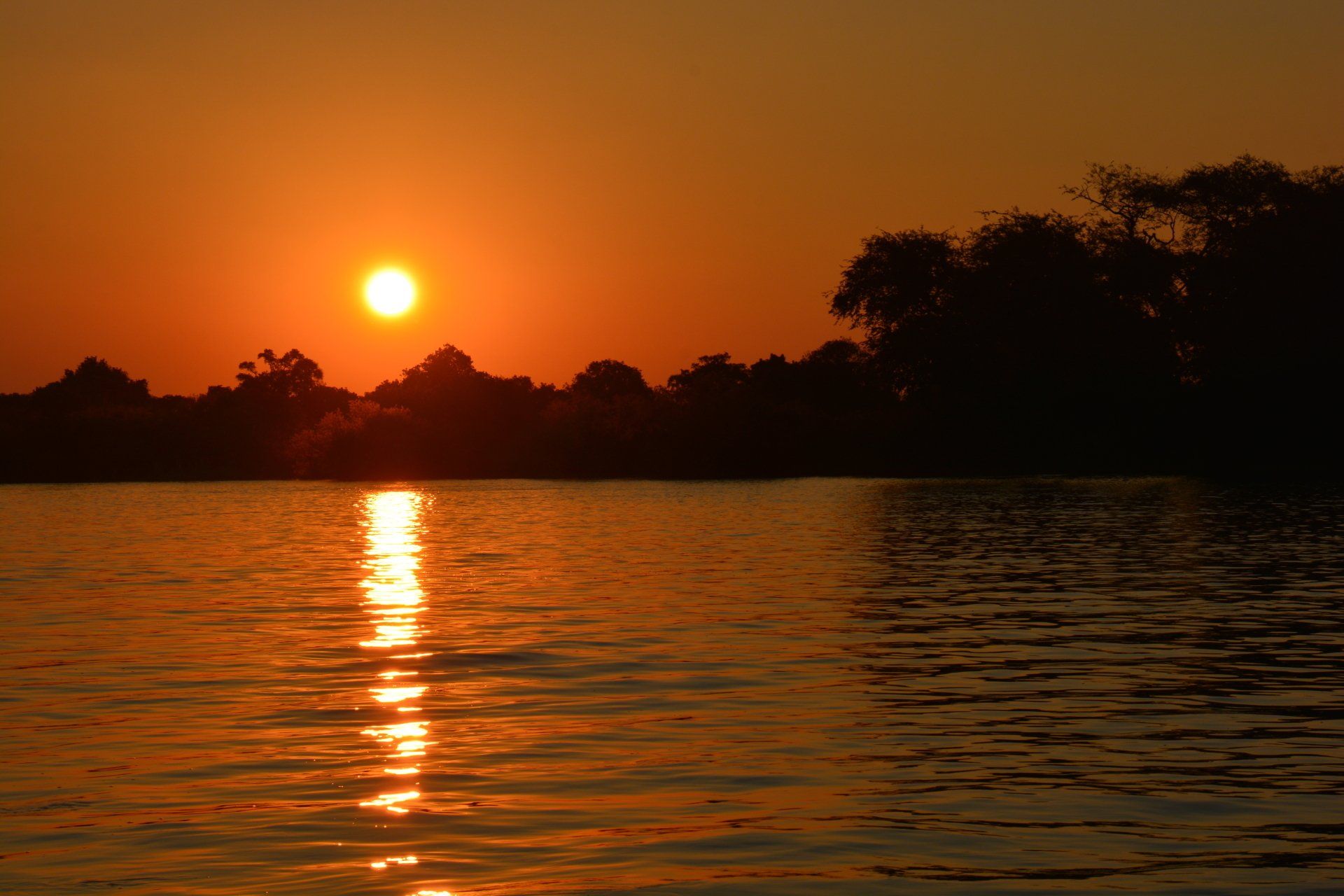 Sonnenuntergang Zambezi River
