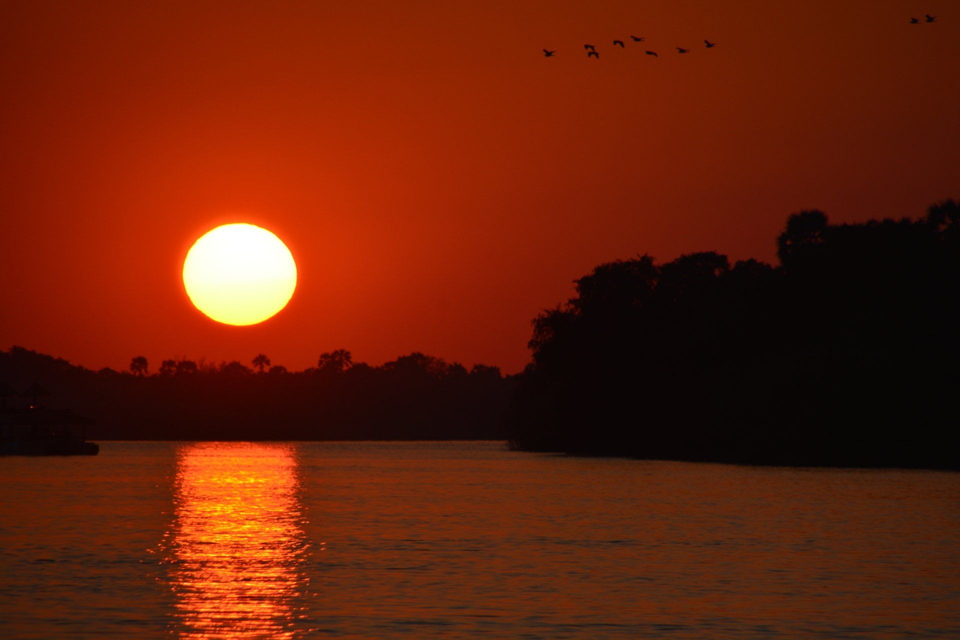 Sonnenuntergang Zambezi River