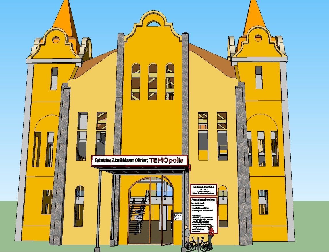 Alte Eingangsseite der Stadthalle