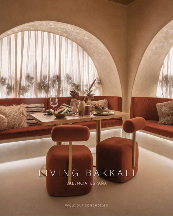 Aplicación de pavimento continuo Bullconcept® Hybrid en restaurante Living Bakkali