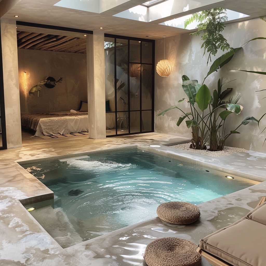 Aplicación de microcemento en piscinas