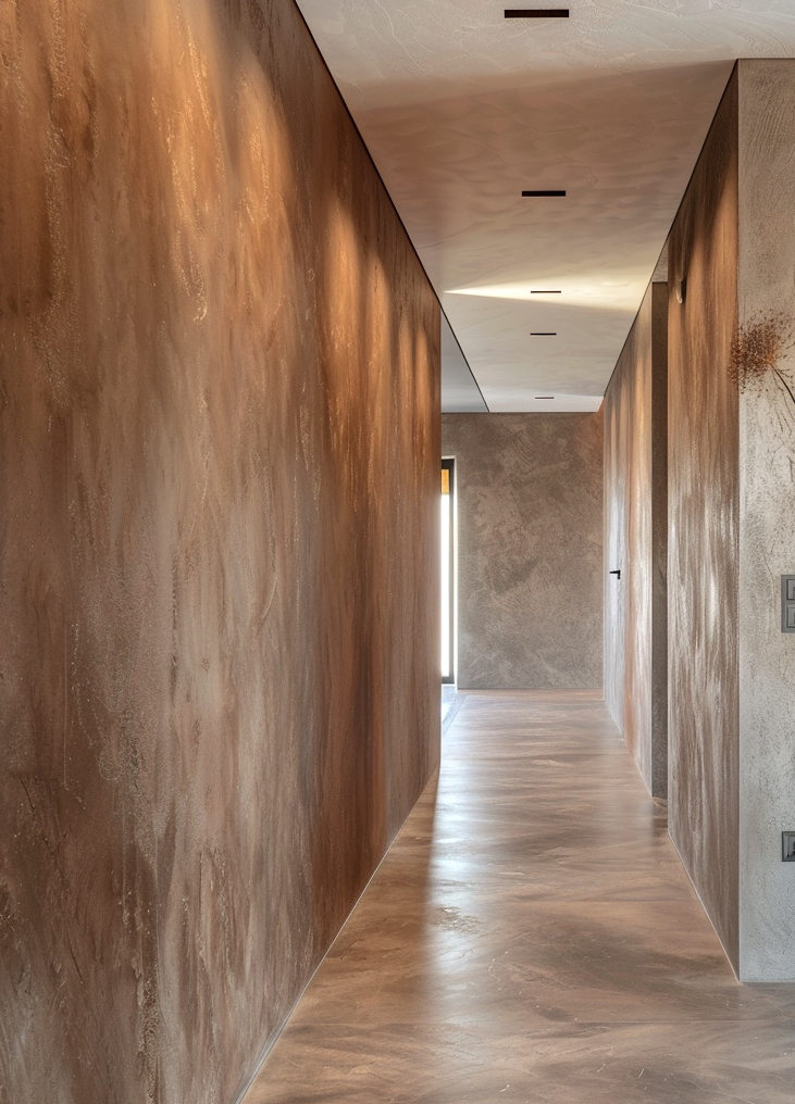 Aplicación de microcemento en paredes