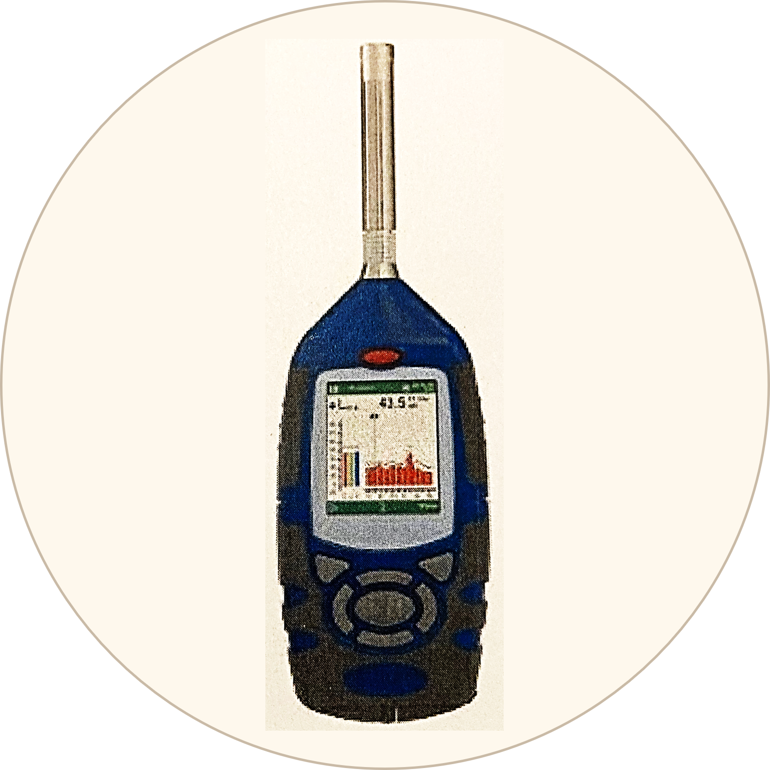Workplace noise monitoring - image of a sound level meter Workplace noise monitoring - image of a sound level meter