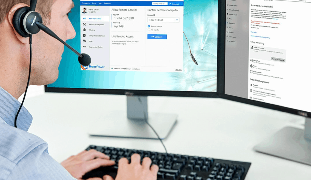Soluciona problemas en equipo compartiendo datos con TeamViewer