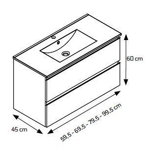 Esquema modelo MOTRIL Esquema mueble baño MOTRIL