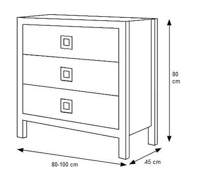 Esquema modelo VIENA Esquema mueble baño VIENA