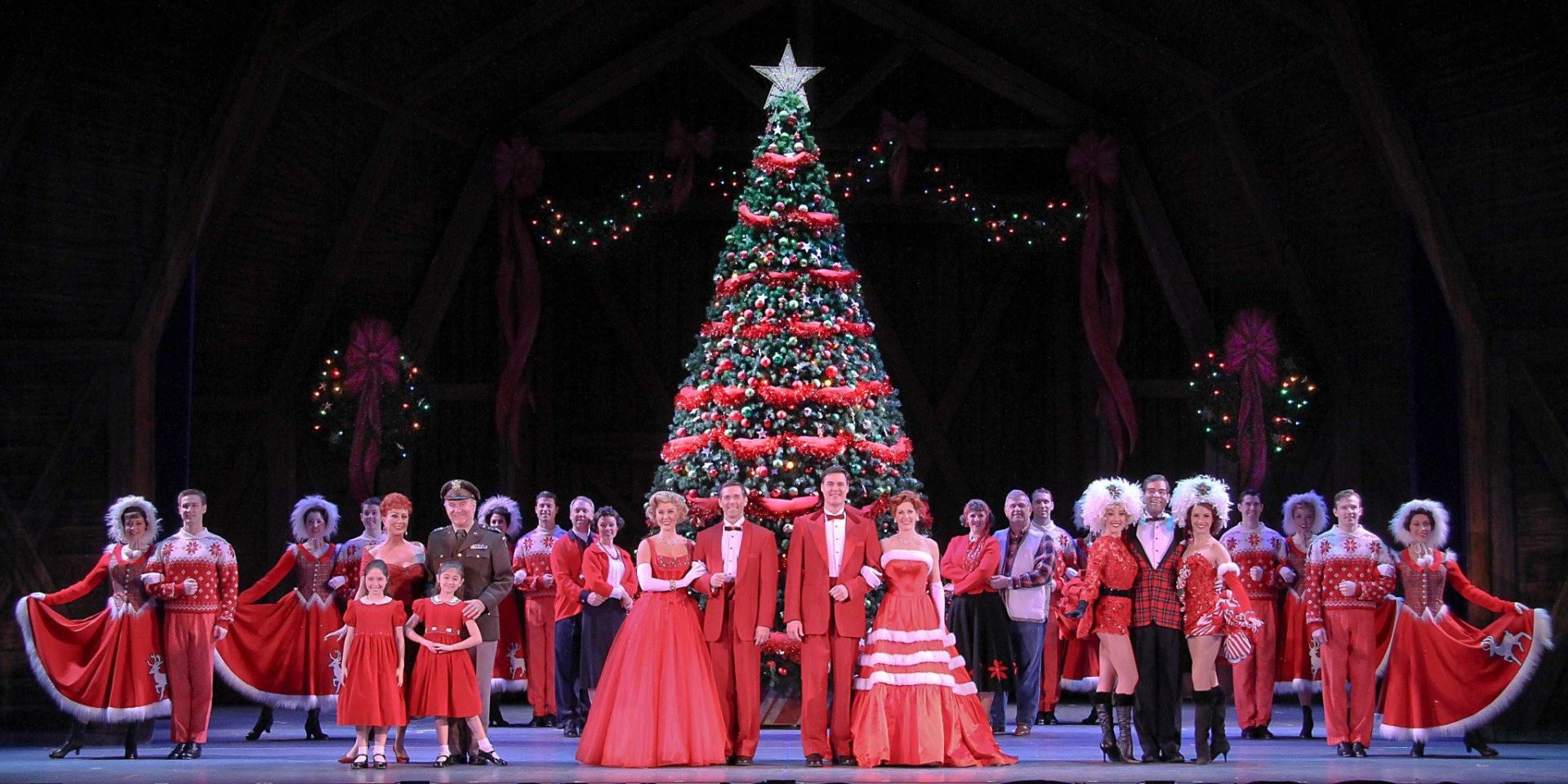 The company of Irving Berlin's White Christmas Broadway national tour, 2012