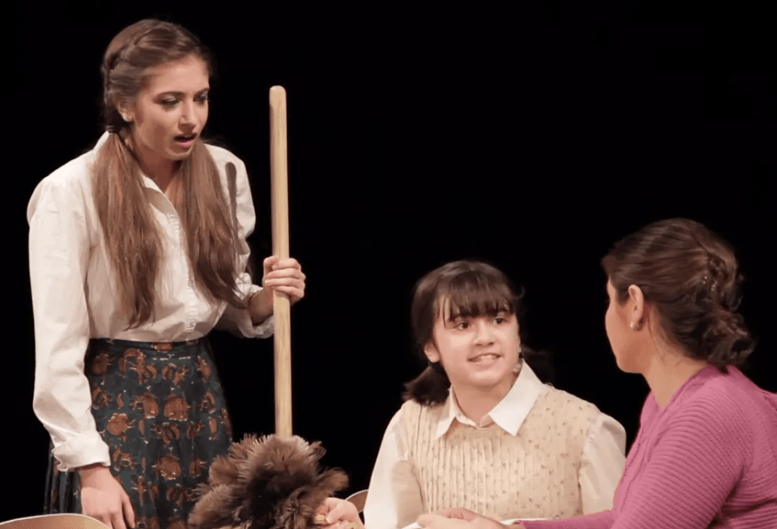 Brigid Harrington, Shannon Harrington, Cheryl Ann Cassidy in Once 'Round The Circle developmental production, Tada Theatre, NYC