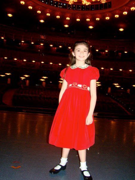 Shannon on stage at the Kennedy Center in Washington DC, where she and the company of Irving Berlin's White Christmas appeared for one month.