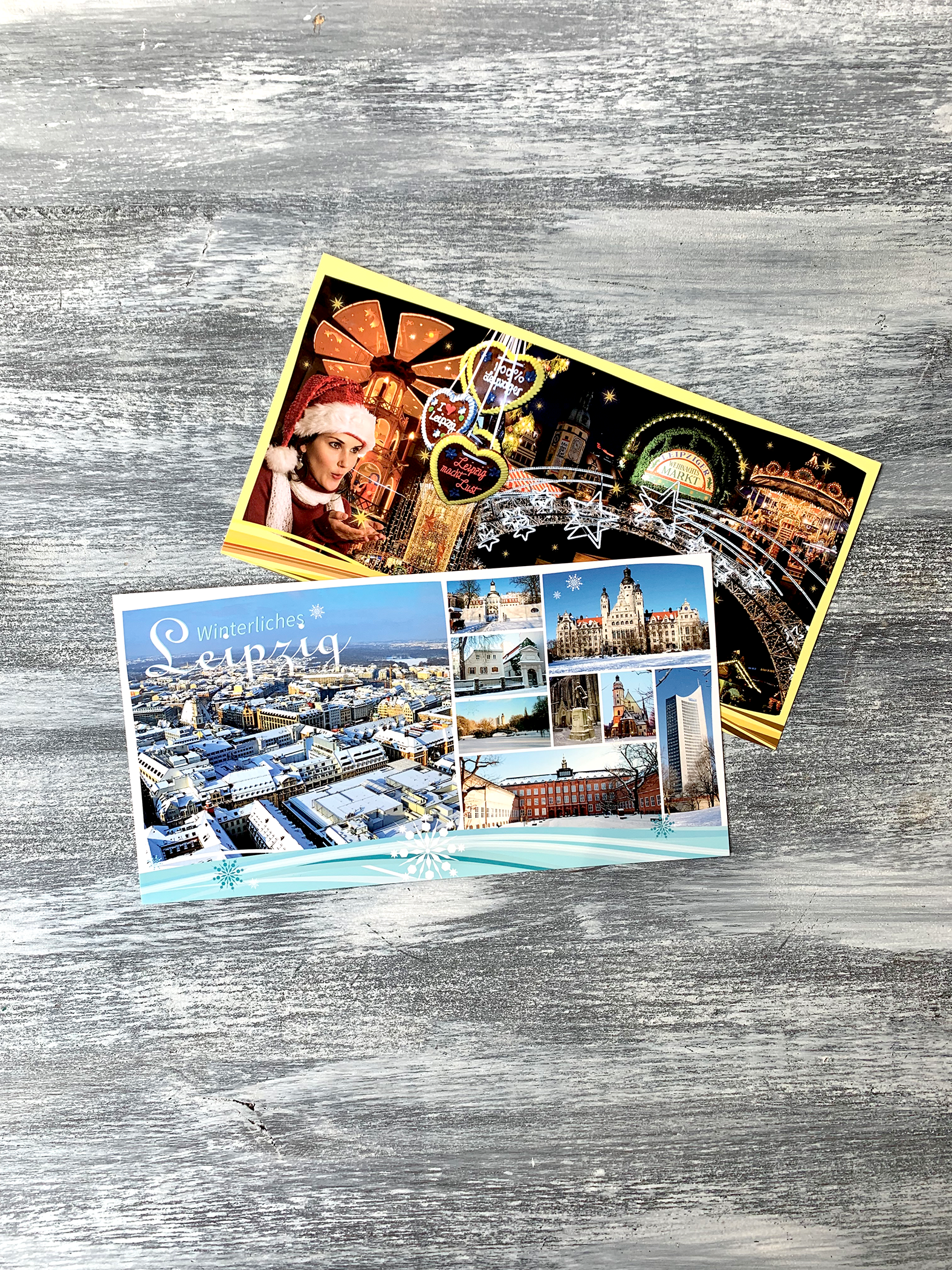 Postkarten Werbekarten Leipzig Holm Klix Endless Creative Smile and fun