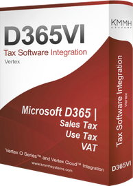 Integration between Microsoft D365 and Vertex O Series or Vertex Cloud