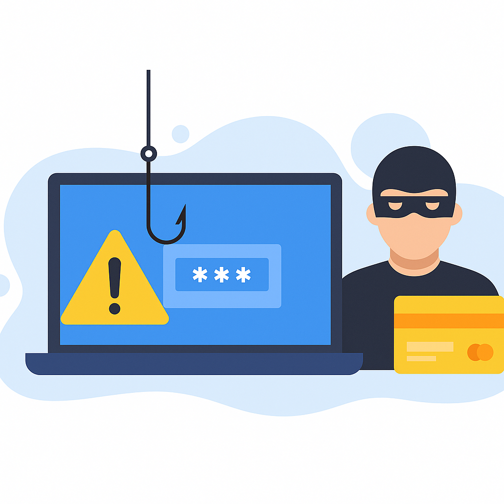 Imagen alusiva a estafas informáticas y phishing, usada por M&G Abogados Salamanca