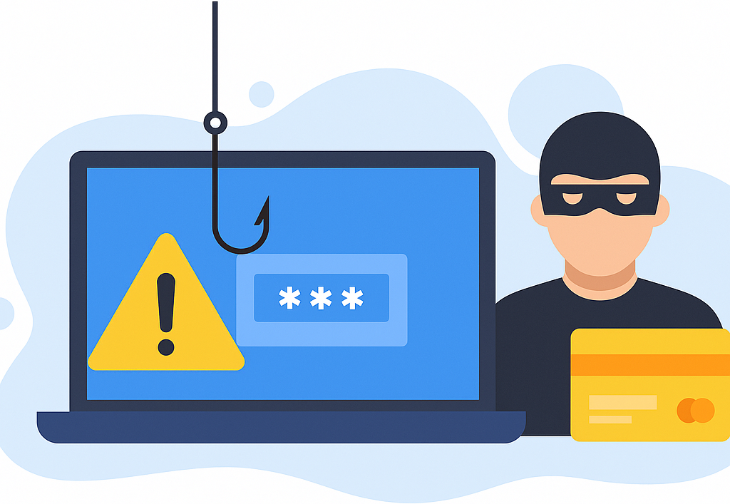 Imagen alusiva a estafas informáticas y phishing, usada en artículo jurídico de M&G Abogados Salamanca sobre fraude online.