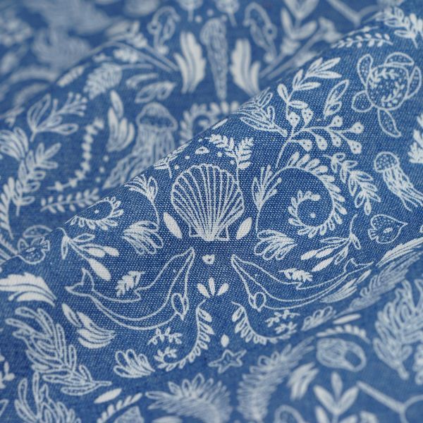 tejido estampado para encuadernar dolphi