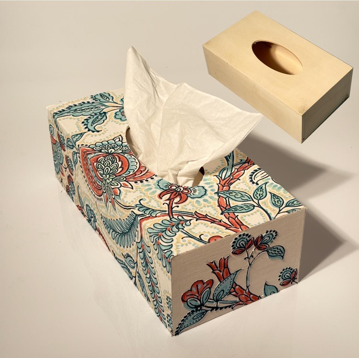 caja para clínex estampada