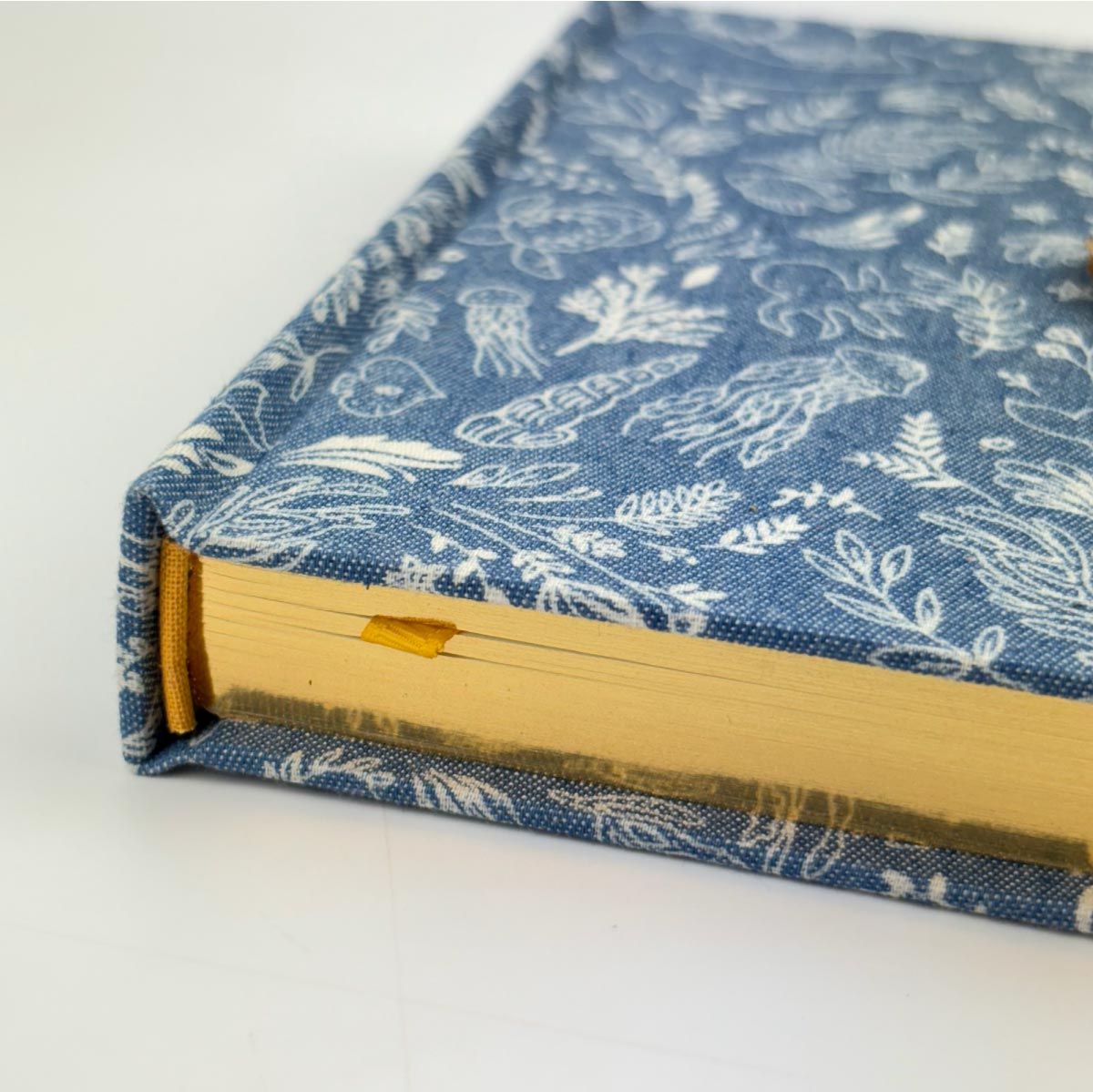 agenda lomo dorado tejido vaquero