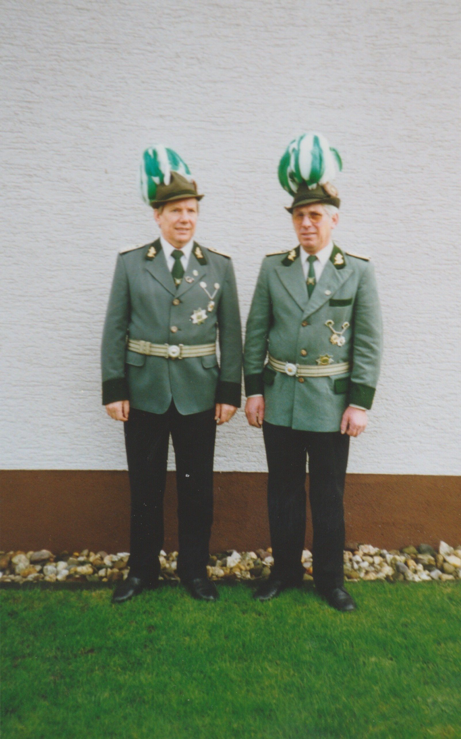 Die Hauptleute im Jubiläumsjahr 1993: Heinz Samson und Willi Räbber