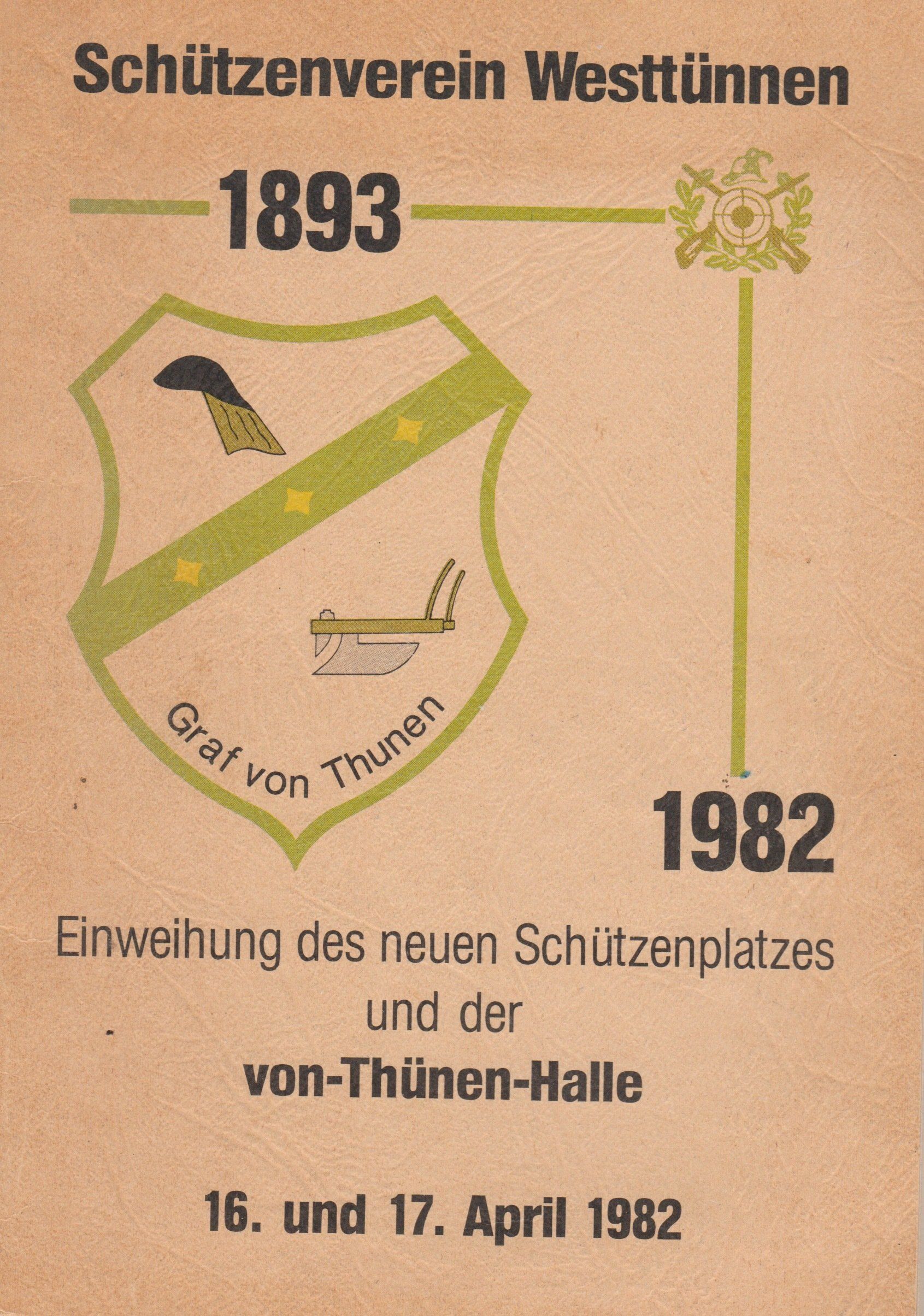 Titelblatt des Einweihungsheftes von 1982 Titel Einweihungsheft 1982