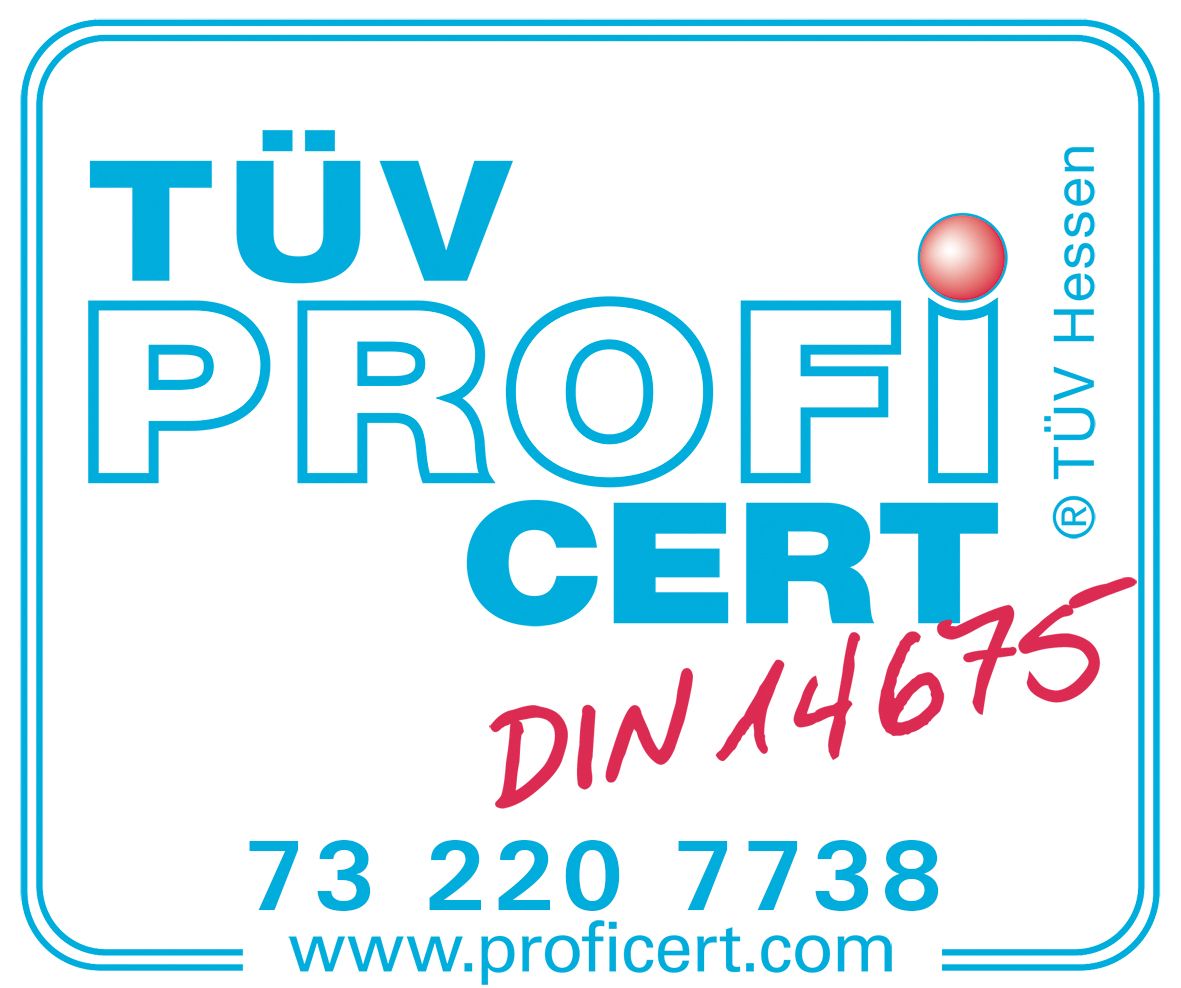 Logo der Zertifizierung nach DIN 14675