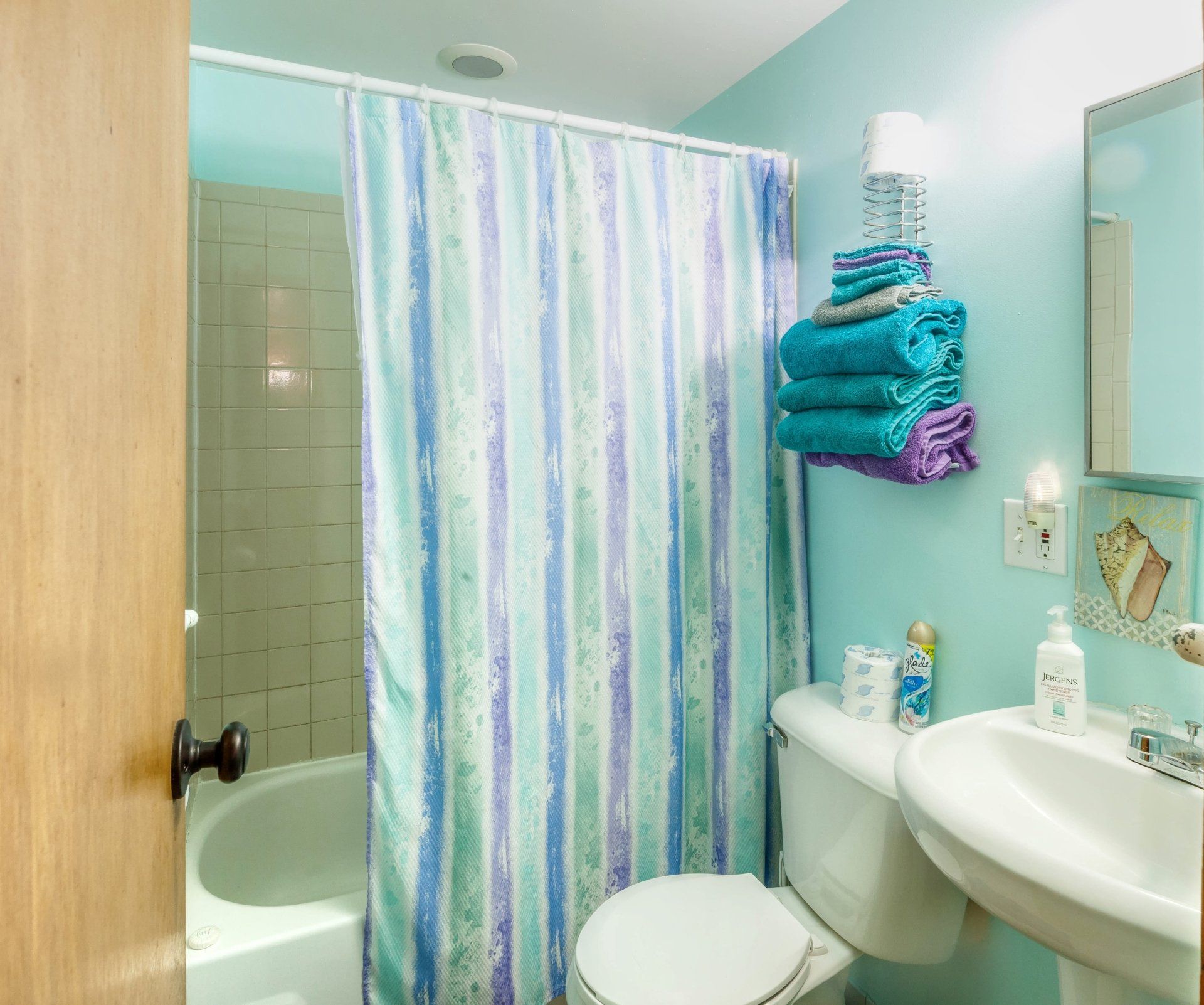 Colorful decor on Lake Huron