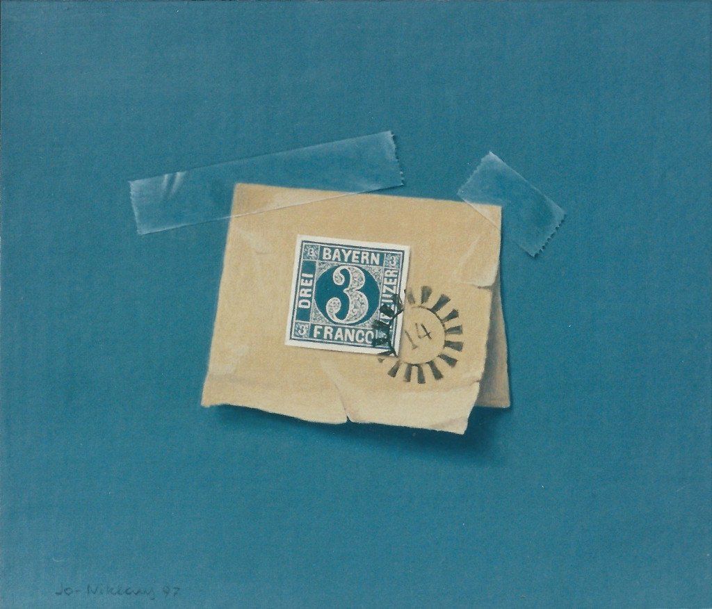 Feinmalerei, Briefmarken in der Kunst, Trompe-lóeil-Malerei, Jo Niklaus,  Kunst in Franken