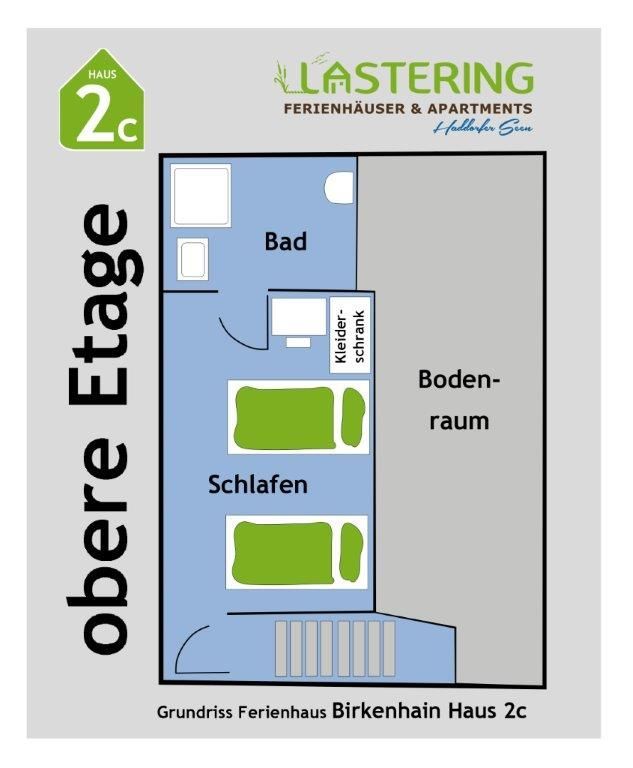 Lastering Apartment an den Haddorfer Seen Birkenhain 2c Grundriss Obergeschoss