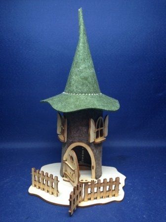 Filzhaus braunmeliert / grünmeliert