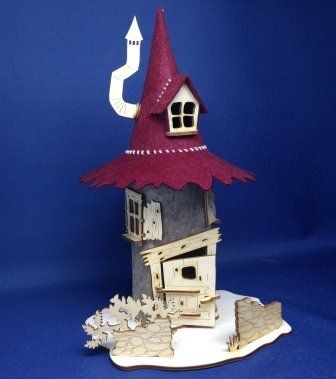 Filzhaus rustikal braunmeliert / rotmeliert