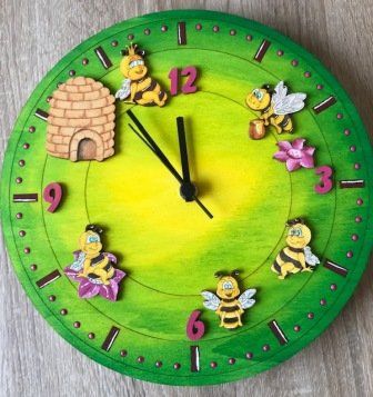 Bienen-Uhr basteln