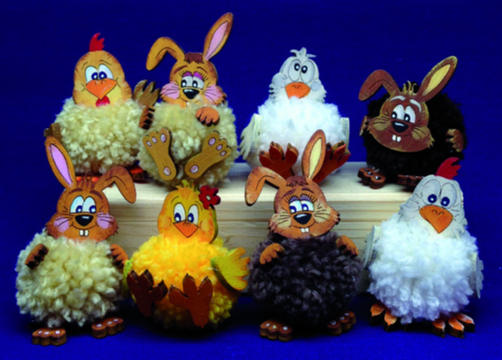 Pompom-Oster-Figuren
