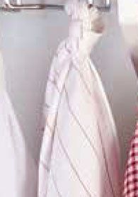 Hospitality White Striped Cotton Kitchen Bar Towel