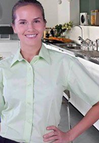 Uniforms - Women's Short Sleeve Stretch Poplin Shirt