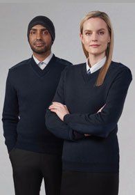 Uniforms - Sweaters with Epaulets, Security, V-Neck Pullover