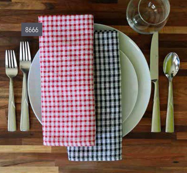Hospitality Woven Mini Check Napkins