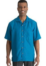 Uniforms - Housekeeping, Spa, Medical Men's Jacquard Batiste Service Shirt