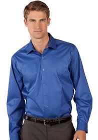 Uniforms - Men's Long Sleeve Shirt Tailored Stretch Poplin