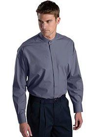 Uniforms - Men's Broadcloth Banded Collar Shirt