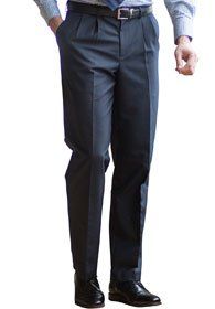 Uniforms - Men's Dress Pants Pleated Washable Wool Blend