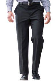 Uniforms - Men's Dress Pants Flat Front, Washable Wool Blend