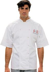 Uniforms - Kitchen, Chef Coats Short Sleeve White Cooling Mesh