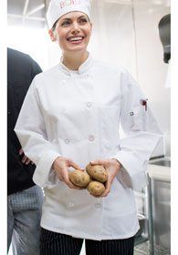 Uniforms - Chef, Kitchen, Chef Coats White Long Sleeve Cooling Mesh