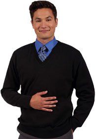 Uniforms - V-Neck Pullover Sweater, Cotton Blend